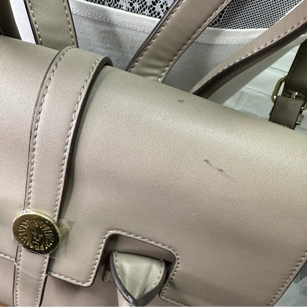 Anne Klein Backpack Purse Taupe Gray - Picture 5 of 16